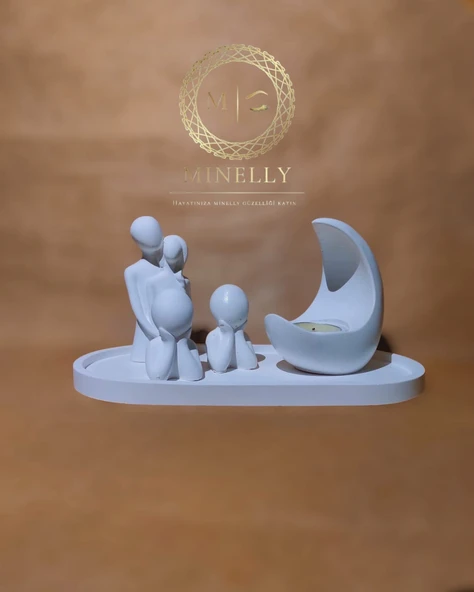Minelly Özel Tasarım Aile ve Ay Işığı Seti