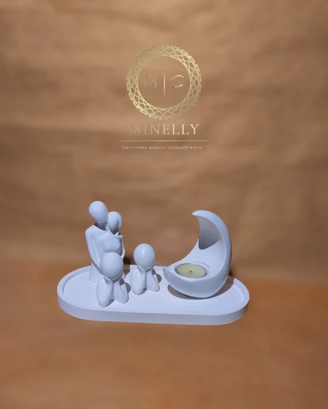 Minelly Özel Tasarım Aile ve Ay Işığı Seti - 5