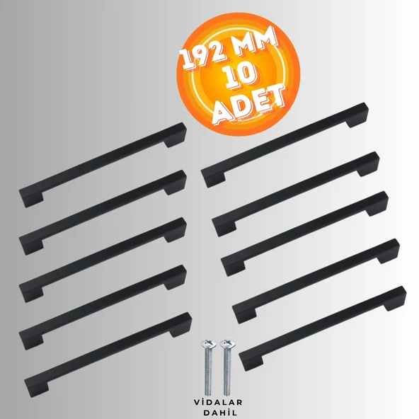 Köprü Kulp Dolap Çekmece Kulbu Metal Kulp 192 MM ( 10 ADET ) ürün görseli