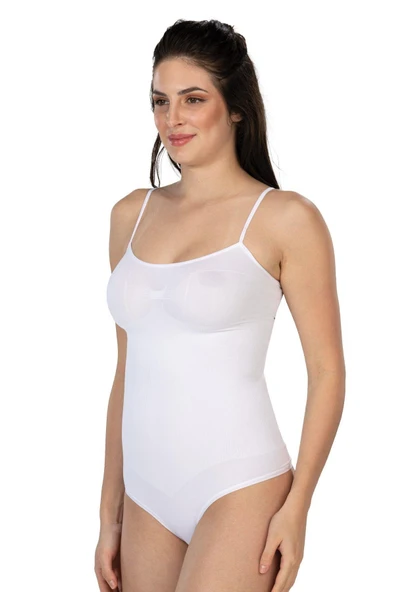 BEYAZ MI Emay 1927 İp Askıllı Ripli String Body ürün görseli