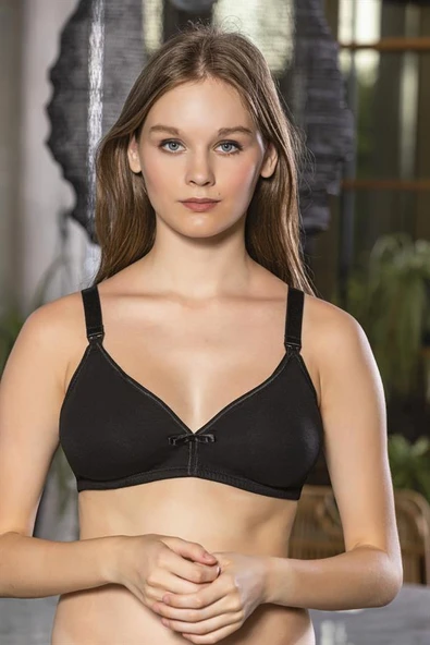 PAMUKLU EMZİRME SÜTYENİ SİYAH (MGP1080) - Resim 2