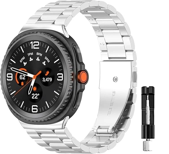 Samsung Galaxy Watch 8 40mm 44mm Classic 46mm Kordon Klipsli Metal Kordon 04 +Kısaltma Aparatı - 5