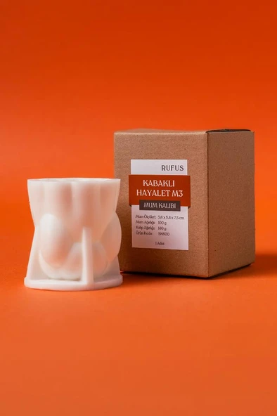 Kabaklı Hayalet M3 Silikon Mum Kalıbı - Resim 8