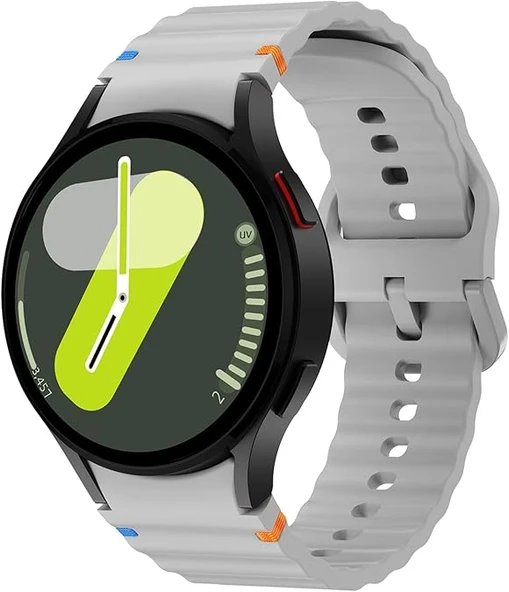 Huawei Watch GT4 GT5 41mm GT5 Pro 42mm Üniversal Akıllı Saat 18mm Kordon Dekoratif Örgü Çizgili Spor Silikon Kayış - 12