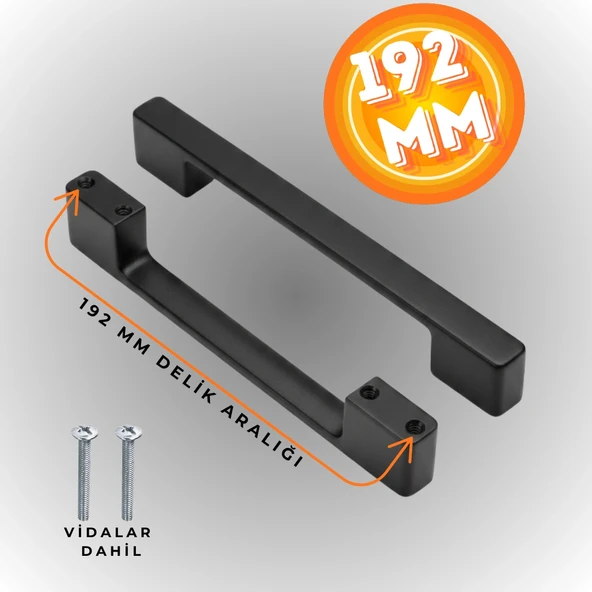 Köprü Kulp Dolap Çekmece Kulbu Metal Kulp 192 MM ürün görseli