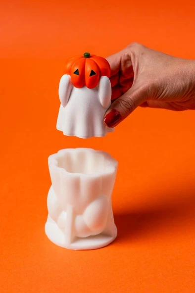 Kabaklı Hayalet M3 Silikon Mum Kalıbı - Resim 2