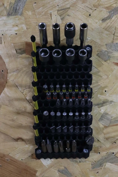 3D Printer Sepeti 140 Adetli Hex Bits Uç Organizeri - 3