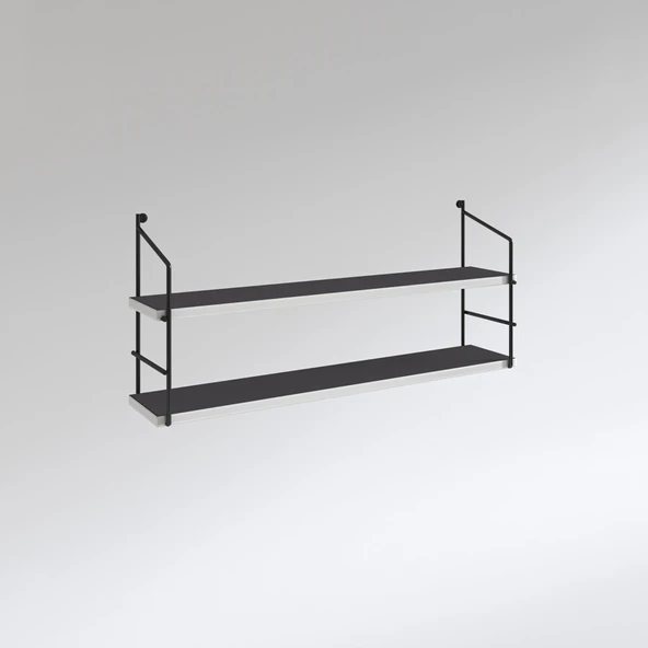 Kenzlife mutfak banyo duvar rafı junzi mat gri suntalam 040(Y)*80(G)*15(D)2 katlı - Resim 2