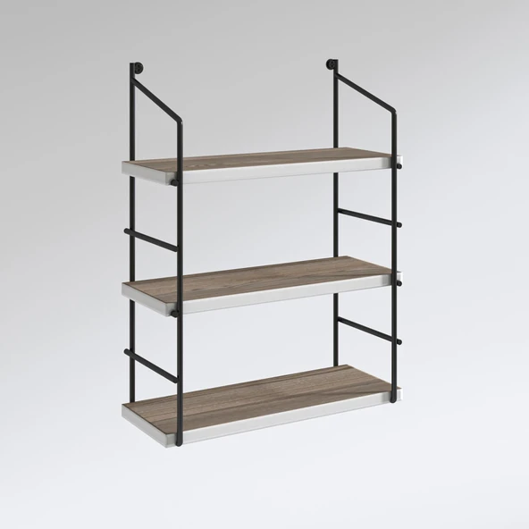 Kenzlife mutfak banyo duvar rafı junzi mat cordoba suntalam 070(Y)*40(G)*15(D)3 KATLI - Resim 2