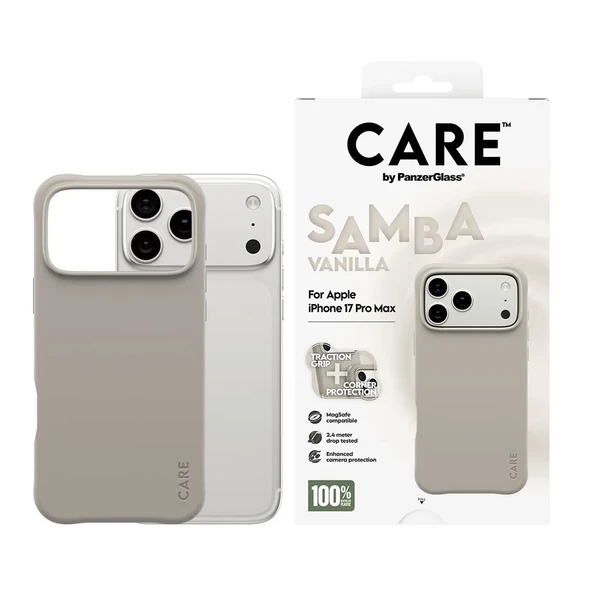 Panzerglass CARE Apple iPhone 17 Pro Max Fashionable Case Samba Magsafe Kılıf Vanilya ürün görseli