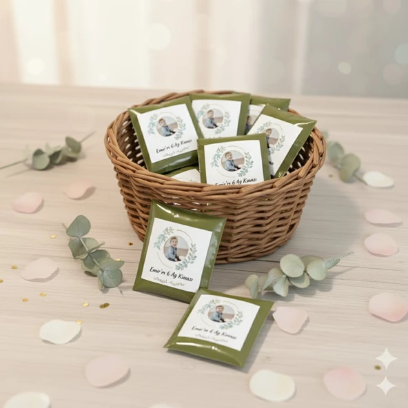 100 Adet Kına Paketi Düğün,Nişan,Söz,Kına Gecisi,Asker,6 Ay Kınası,Kişiye özel Fotoğraflı - Resim 5