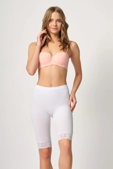 BEYAZ MI Emay 3004 Soft Uzun Paça Dantel Boxer ürün görseli 1