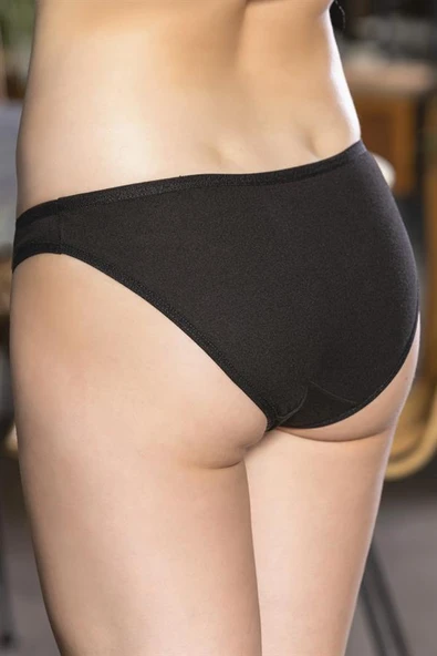 PAMUKLU SLİP KÜLOT SİYAH (MGP2964) - Resim 2