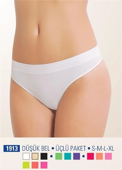 Nbb 1913 Düşük Bel Üçlü Paket Dikişsiz - 2