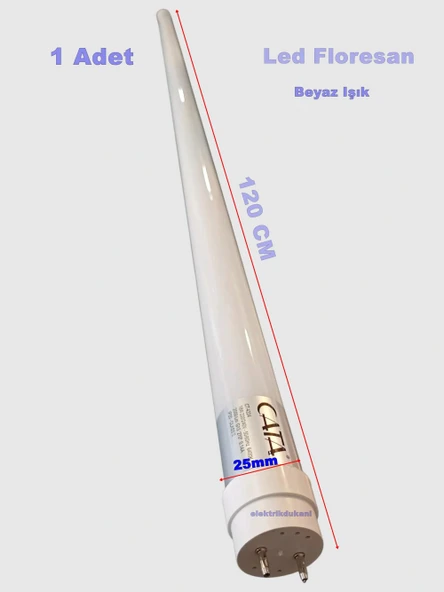 CATA 18w Led Floresan Ampul BEYAZ 6400K 2000L G13 Duy 220v IP20 - 2