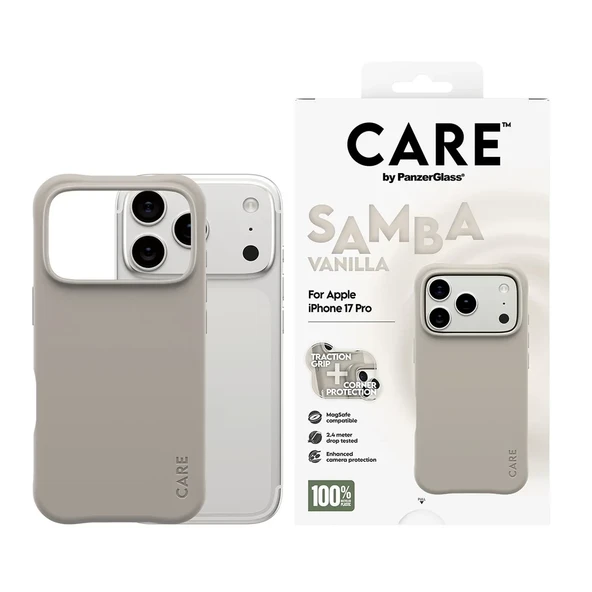 Panzerglass CARE Apple iPhone 17 Pro Fashionable Case Samba Magsafe Kılıf Vanilya ürün görseli