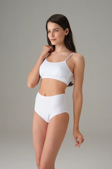 Kadın Beyaz Kadın Slip Külot 7183 - Resim 2