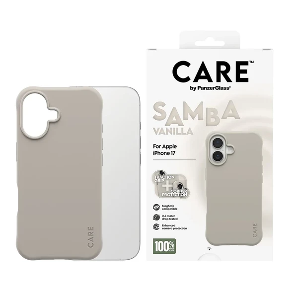 Panzerglass CARE Apple iPhone 17 Fashionable Case Samba Magsafe Kılıf Vanilya ürün görseli
