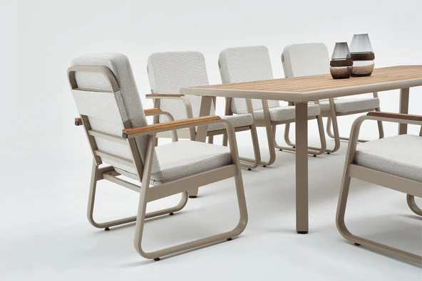 Milano Masa Bella Sandalye Takımı - Kum Rengi - Resim 3