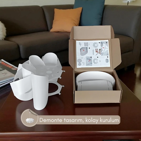 Petal Beyaz Sarkıt Avize (Kolay Kurulum) - 4