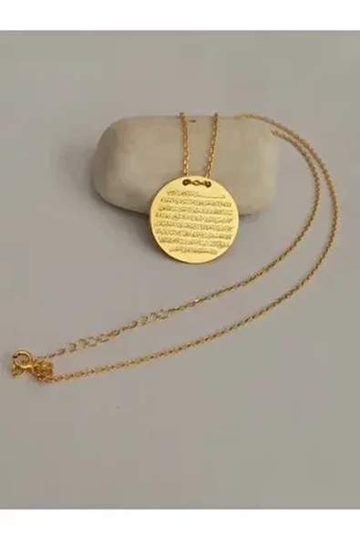 AYETEL KÜRSİ YAZILI KOLYE ürün görseli