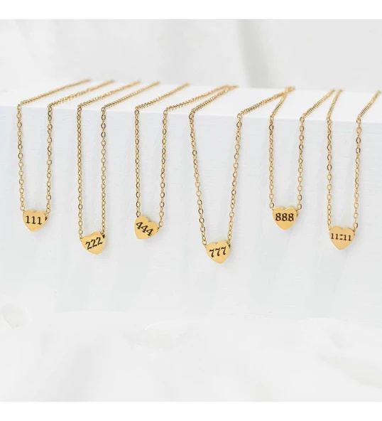 KALPLİ LAZER KESİM HARFLİ KOLYE - Resim 2