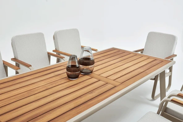 Milano Masa Bella Sandalye Takımı - Kum Rengi - Resim 4