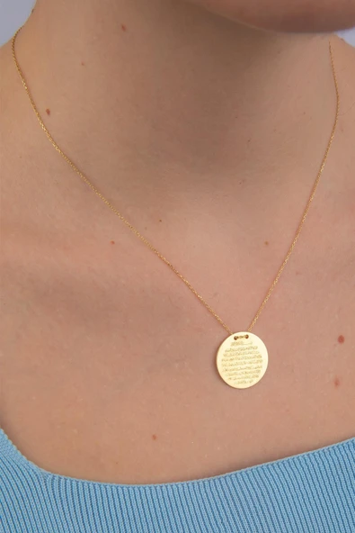 AYETEL KÜRSİ YAZILI KOLYE - Resim 2