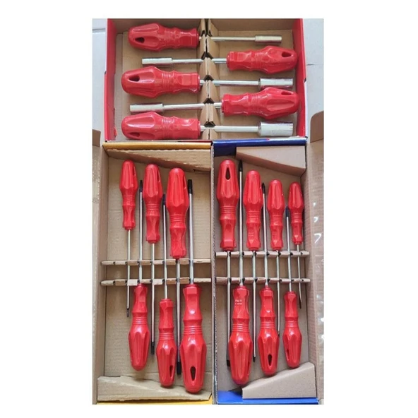 18 Parça Lokma - Torx - Düz ve Yıldız Tornavida Seti Takımı ürün görseli 1