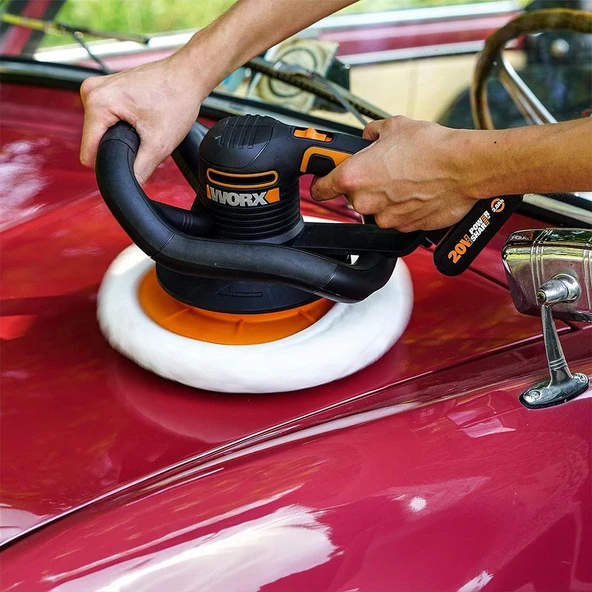 WORX WX856.9 20Volt 254MM Şarjlı Orbital Polisaj Makinesi (Akü Dahil Değildir) - 4