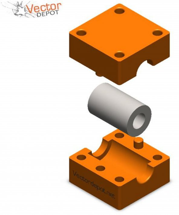 Lm6Uu Lineer Rulman 6Mm Tutucu Plastik Aparat