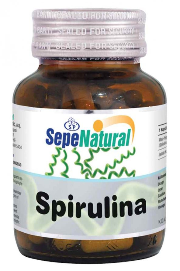 Spirulina 90 Kapsül 380 mg SEPE NATURAL Siprulina Yosun Hapı