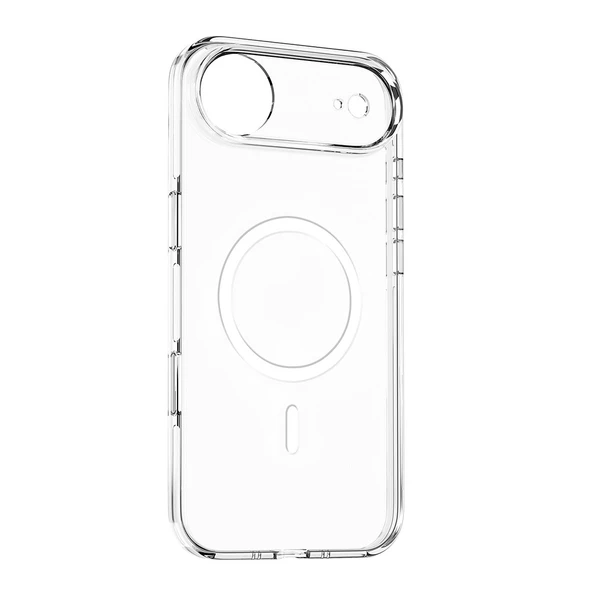 iPhone 17 Air Kılıf M-safe Şarj Özellikli Kamera Korumalı ZNTH Kripto Kapak - Şeffaf - Resim 3