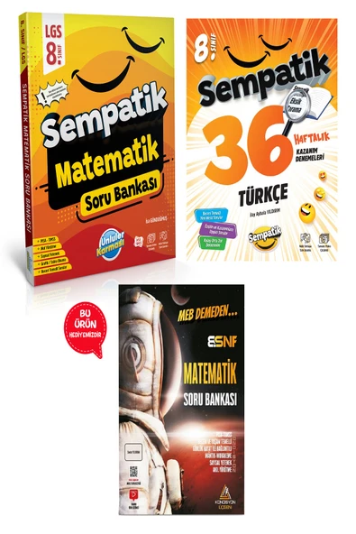 8.Sınıf Sempatik Matematik Soru Bankası + 36 Haftalık Kazanım Denemeleri Seti 2025-2026 ürün görseli 1