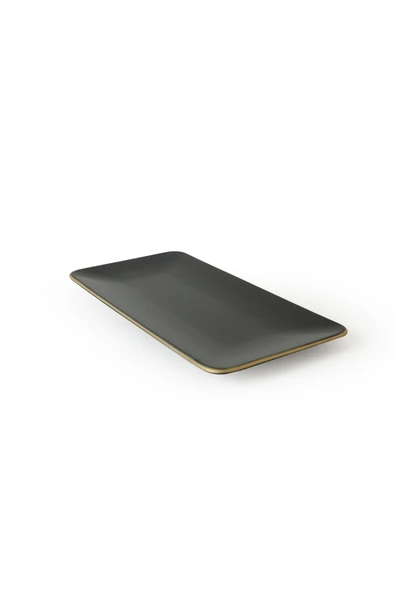 Keramika Siyah Gold Siera Kayık Tabak 33*17 Cm 2 Adet - Resim 7