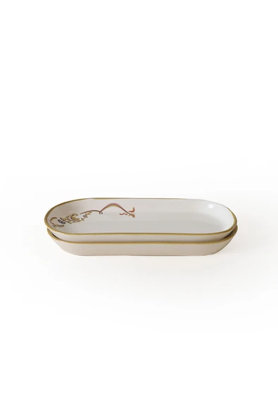 Keramika Bronze Bloom Noyan Kayık Tabak 26 cm 2 Adet 22926 - Resim 2