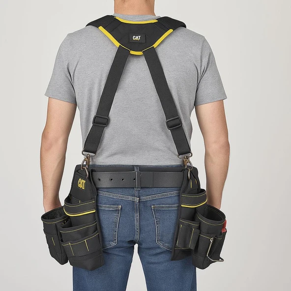 CAT DA980573 4 Kollu Askı Kancalı Ağır Hizmet Bel Alet Çantası için Omuz Askılığı - 5