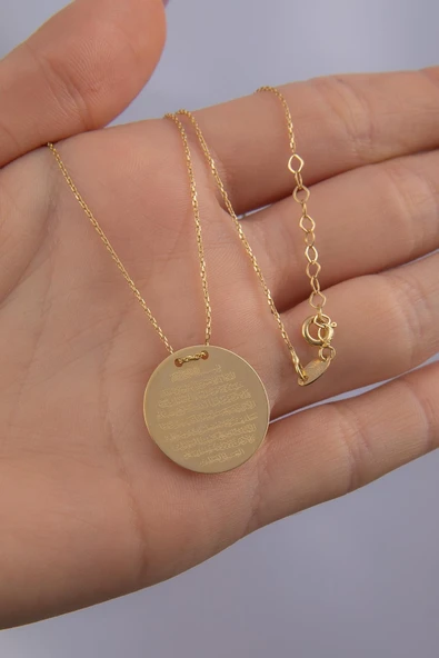 AYETEL KÜRSİ YAZILI KOLYE - Resim 3