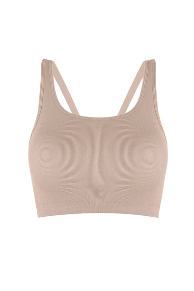 Vizon Halter Yaka Dikişsiz Sütyen ürün görseli 1