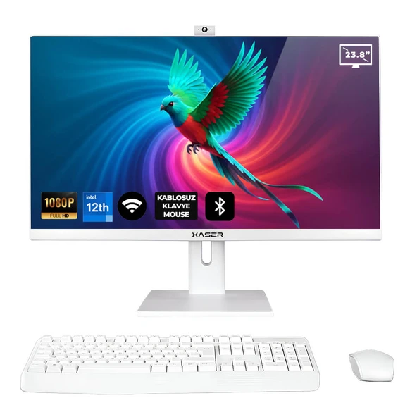 Xaser Xs152 i5 12400 8GB Ram 256GB  SSD 23.8" Webcam + Wifi+ BT All In One Bilgisayar ürün görseli