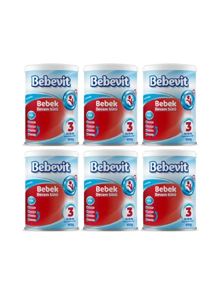 Bebevit 3 Devam Sütü 400 gr 6 Adet
