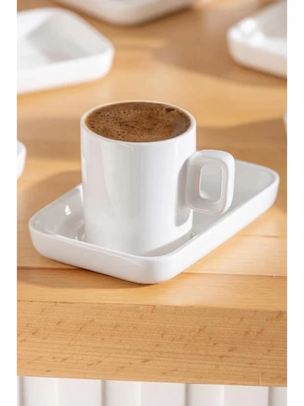 Acar SCT5416 Beyaz Porselen Kahve Seti 6'lı ürün görseli