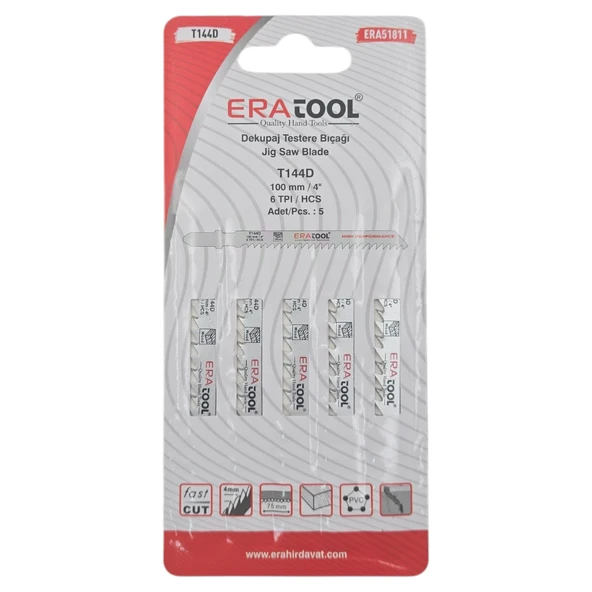 Fixonic Eratool ERA51811 T144D Ahşap Dekupaj Testere Bıçağı (5'li Paket) ürün görseli 1