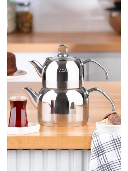 Acar AR22.0312 Armin Aile Boy Çelik Çaydanlık ürün görseli