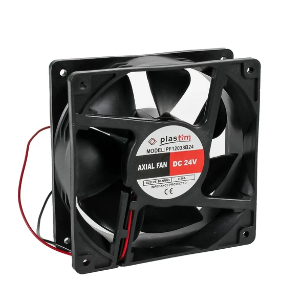 Plastim Bilezikli Aksiyel Fan 120x120x38mm 24VDC - PF12038B24T - Resim 2
