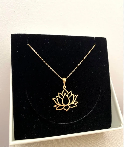 LOTUS ÇİÇEĞİ KOLYE - Resim 2