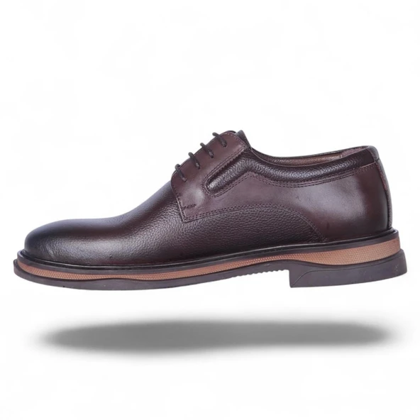 Baloğlu 1951 Kahve Kauçuk %100 Deri Erkek Klasik Ayakkabı - Resim 3