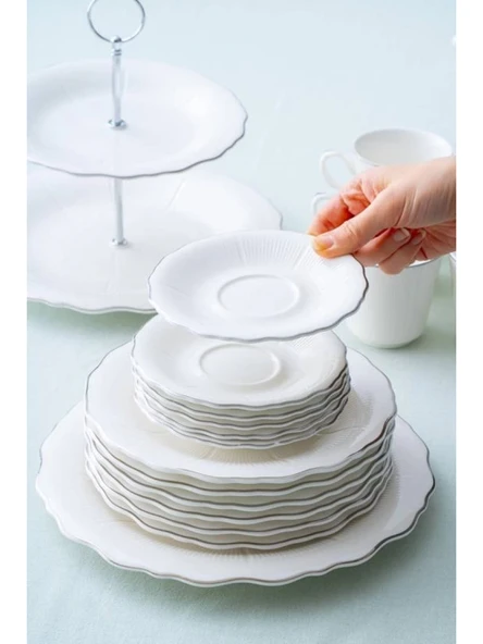 Acar PORWM6195 Silver Detaylı Brunch Set 20 Parça ürün görseli 1