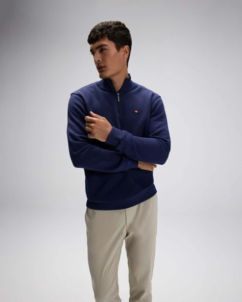 Ellesse Yarım Fermuarlı Sweat EM580-NV Navy Navy XXL - Resim 4