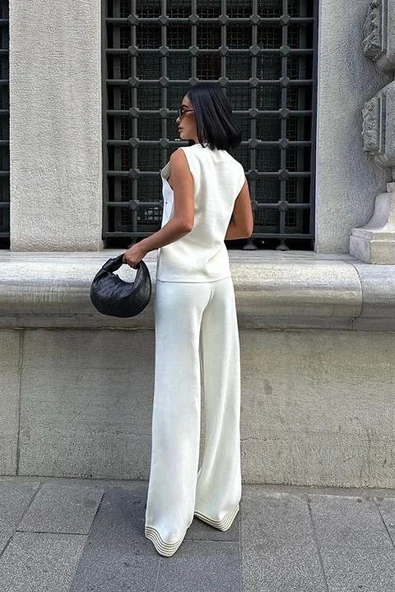 MDB Paulo Gold Düğmeli Yelek Pantolon Takım 9976 - Resim 2